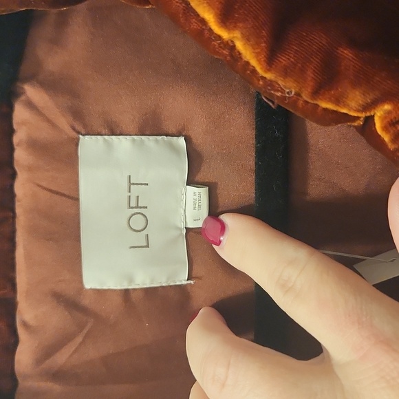 NWT Loft velour vest burnt orange - Picture 4 of 8